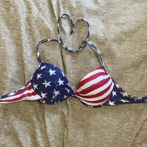 American flag bathing suit top